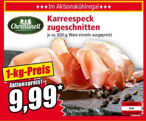 Karreespeck zugeschnitten