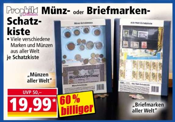 Prophila Collection Münz- oder Briefmarken-Schatzkiste