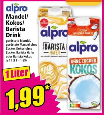 alpro Mandel/Kokos/Barista Drink