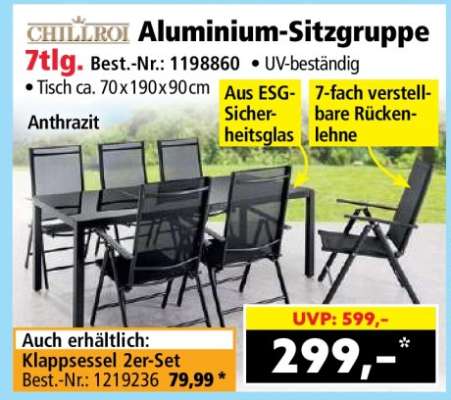 CHILLROI Aluminium-Sitzgruppe