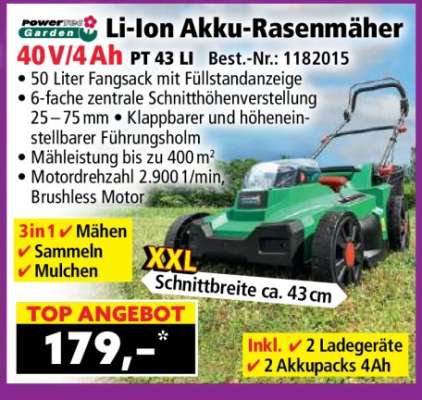 Li-Ion Akku-Rasenmäher
