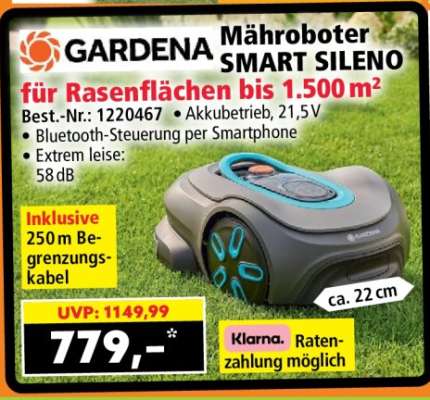 GARDENA Mähroboter SMART SILENO