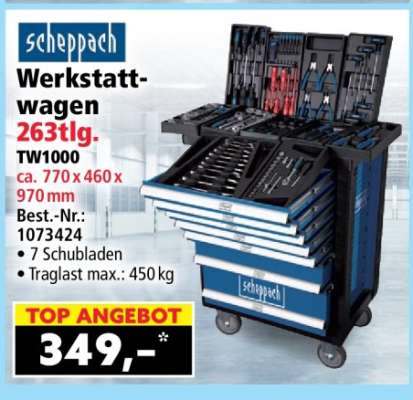 Scheppach Werkstattwagen 263tlg.