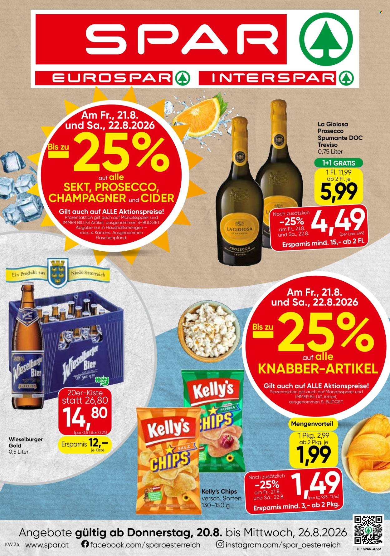 Angebote SPAR - 20.8.2026 - 26.8.2026. Seite 1
