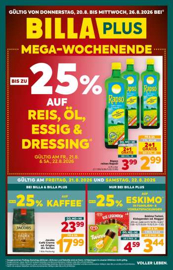 Angebote Billa Plus - 20.8.2026 - 26.8.2026.