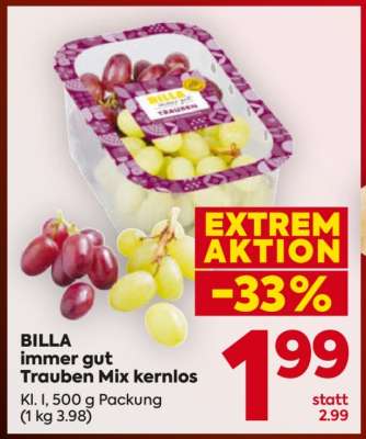 BILLA immer gut Trauben Mix kernlos
