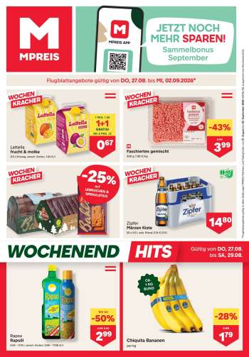 Angebote MPREIS - 27.8.2026 - 2.9.2026.