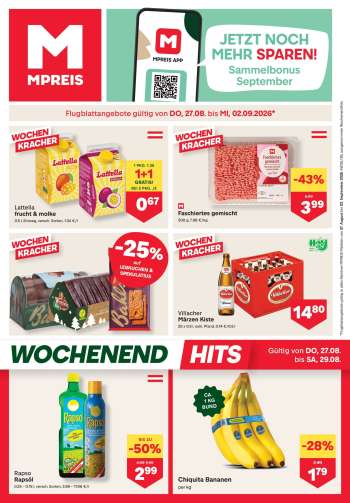 Angebote MPREIS - 27.8.2026 - 2.9.2026.
