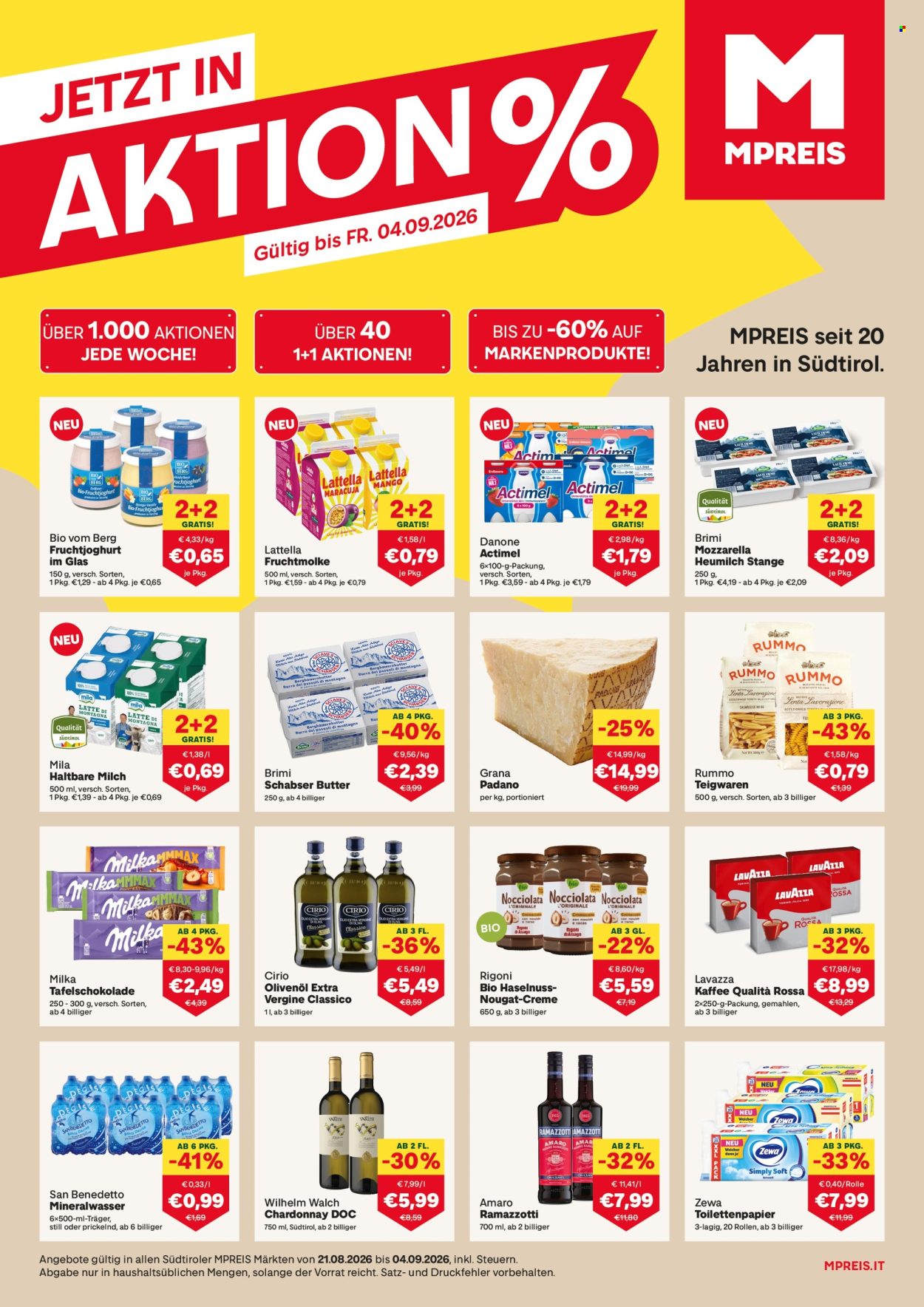 Angebote MPREIS - 23.8.2026 - 4.9.2026. Seite 1