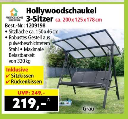 Hollywoodschaukel 3-Sitzer