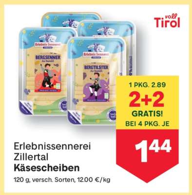 Erlebnissennerei Zillertal Käsescheiben