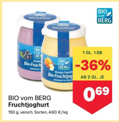 BIO vom BERG Fruchtjoghurt