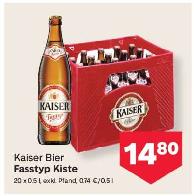 Kaiser Bier Fasstyp Kiste