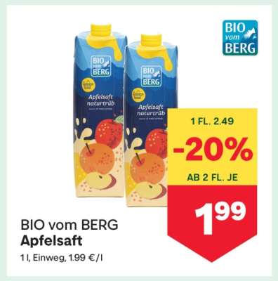 BIO vom BERG Apfelsaft