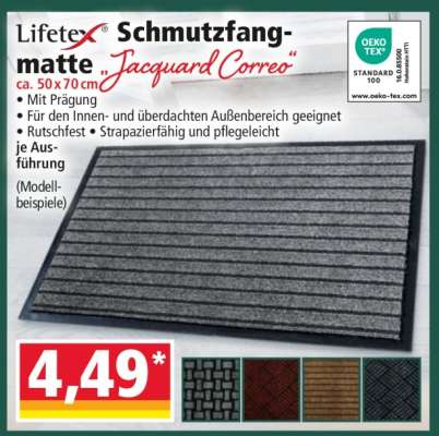Lifetex Schmutzfangmatte "Jacquard Correo"