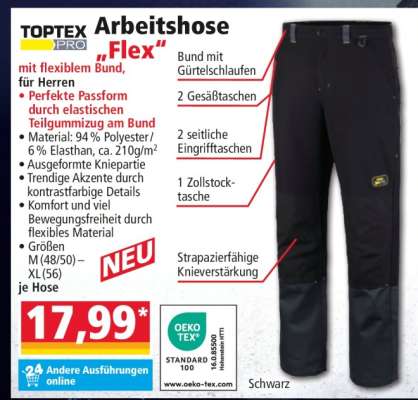 TOPTEX PRO Arbeitshose „Flex“