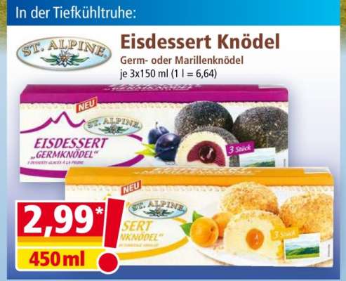 Eisdessert Knödel