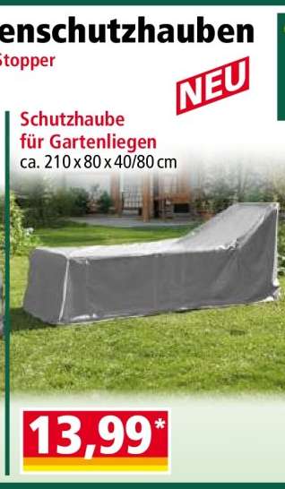 Schutzhaube für Gartenliegen