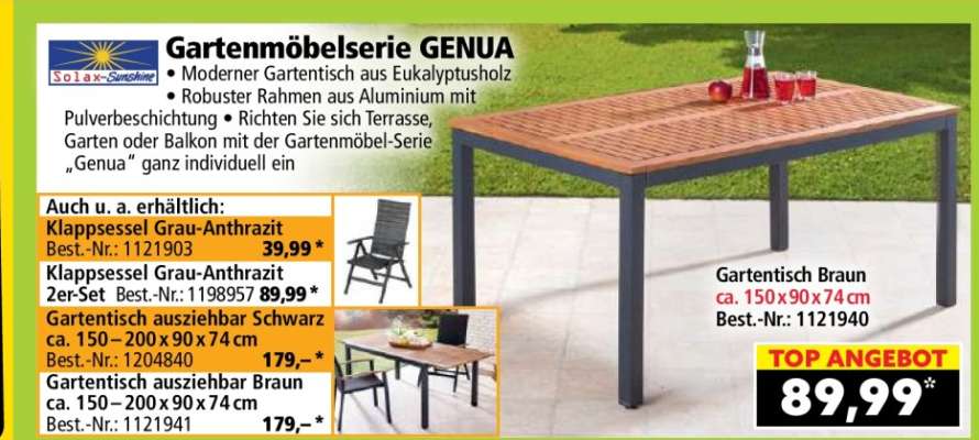 Gartentisch Braun