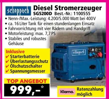 Scheppach Diesel Stromerzeuger