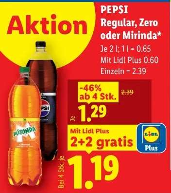 PEPSI Regular, Zero oder Mirinda