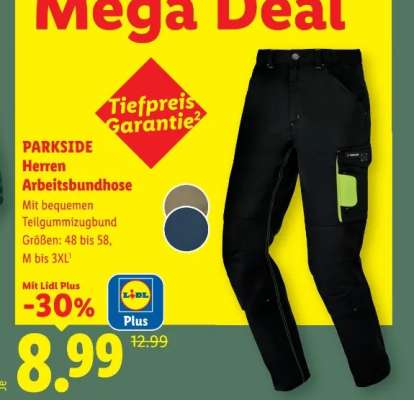 PARKSIDE Herren Arbeitsbundhose