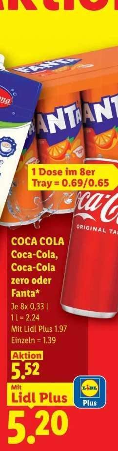 COCA-COLA Coca-Cola, Coca-Cola zero oder Fanta