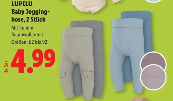LUPILU Baby Jogginghose, 2 Stück