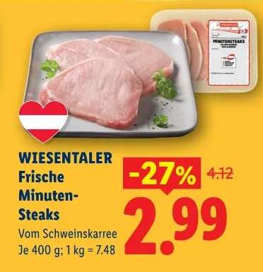 WIESENTALER Frische Minuten-Steaks