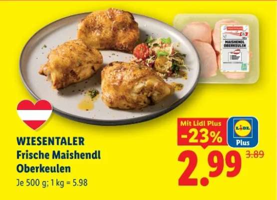 WIESENTALER Frische Maishendl Oberkeulen