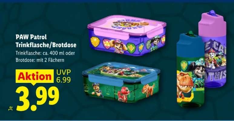 PAW Patrol Trinkflasche/Brotdose