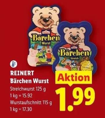 Reinert Bärchen Wurst