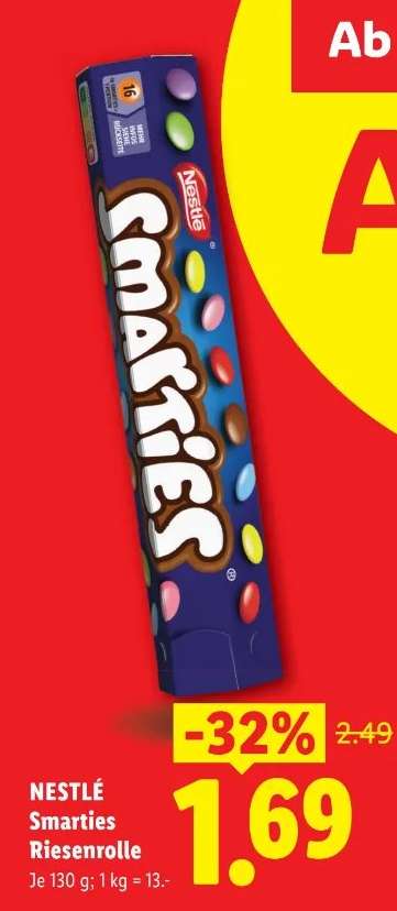 NESTLÉ SMARTIES RIESENROLLE