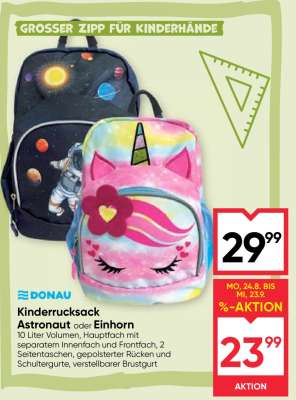 Kinderrucksack Astronaut oder Einhorn