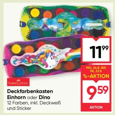 Deckfarbkasten Einhorn oder Dino