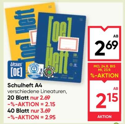 Schulheft A4
