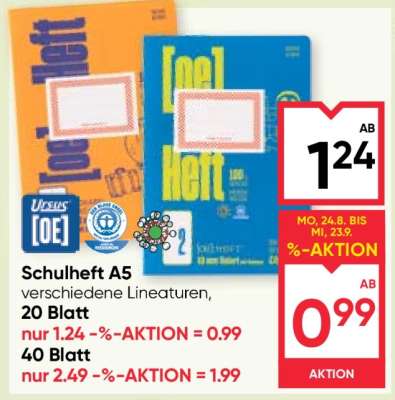 Schulheft A5