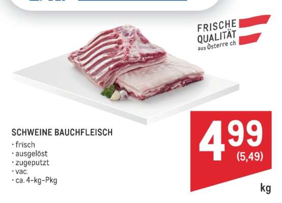 Schweine Bauchfleisch