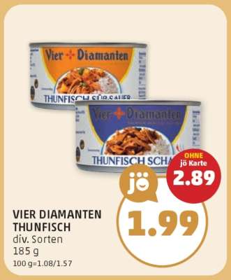 Vier Diamanten Thunfisch