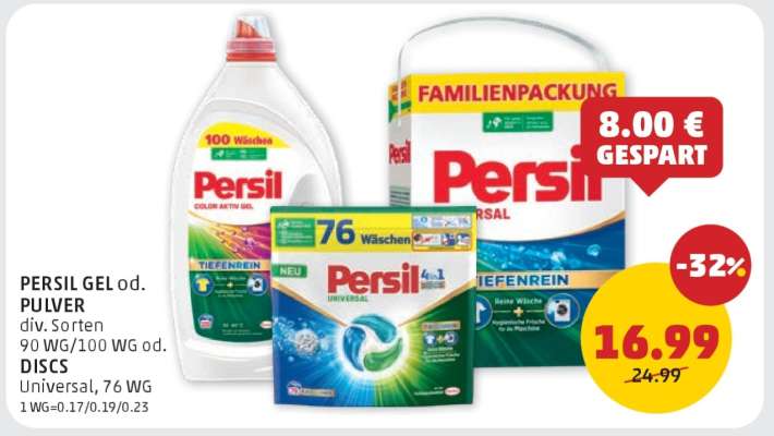 PERSIL GEL od. PULVER
