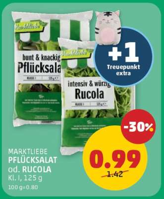 MARKTLIEBE PFLÜCKSALAT od. RUCOLA