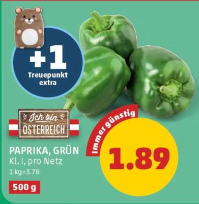 Paprika grün