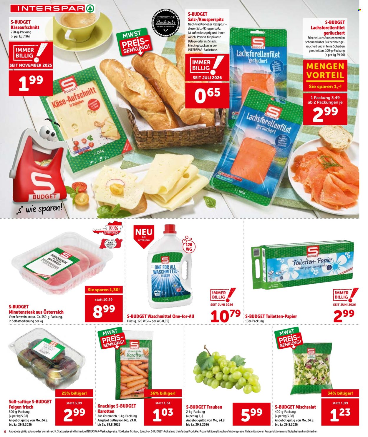 Leták INTERSPAR - 27.8.2026 - 9.9.2026. Strana 6
