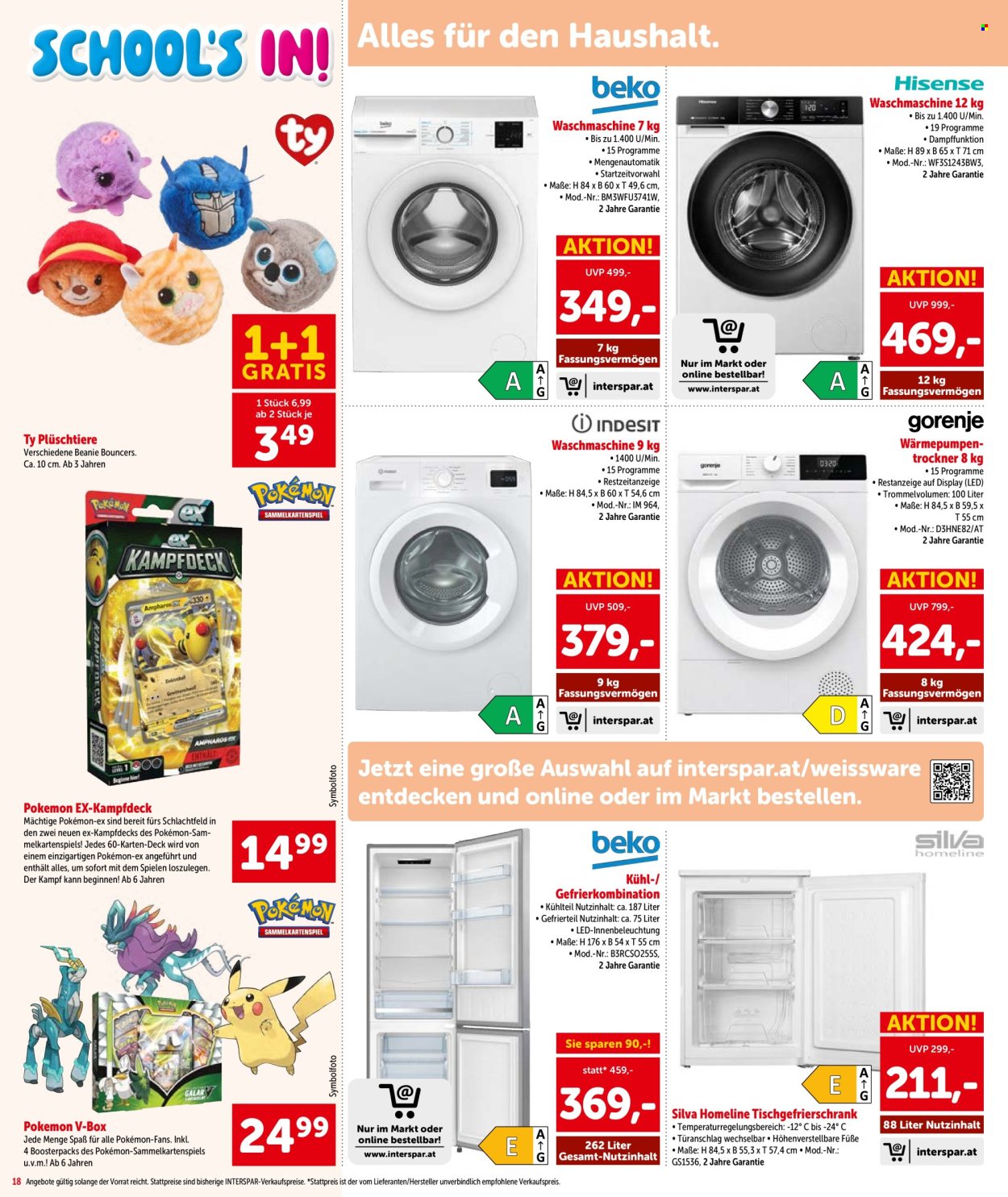 Leták INTERSPAR - 27.8.2026 - 9.9.2026. Strana 18