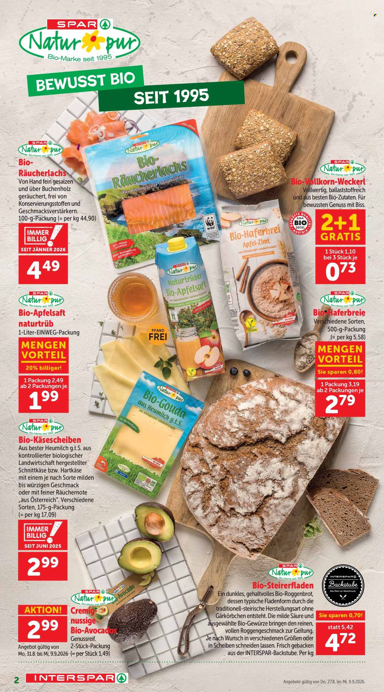 Leták INTERSPAR - 27.8.2026 - 9.9.2026. Strana 2