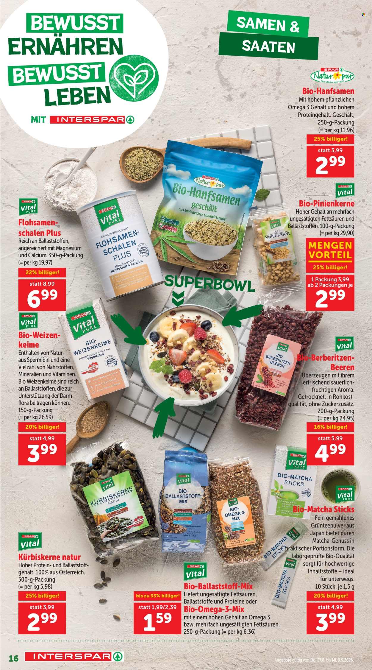 Angebote INTERSPAR - 27.8.2026 - 9.9.2026. Seite 16