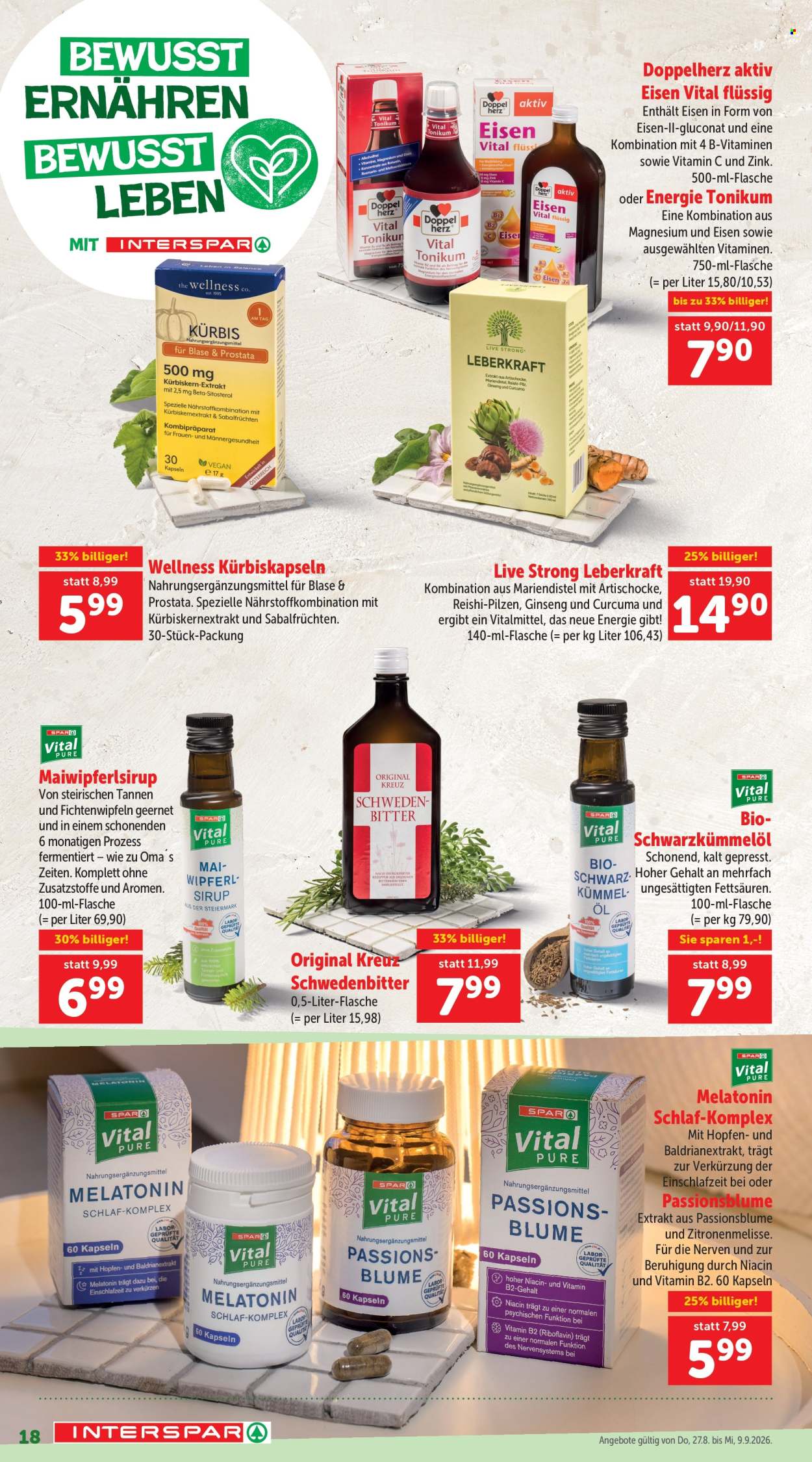 Angebote INTERSPAR - 27.8.2026 - 9.9.2026. Seite 18