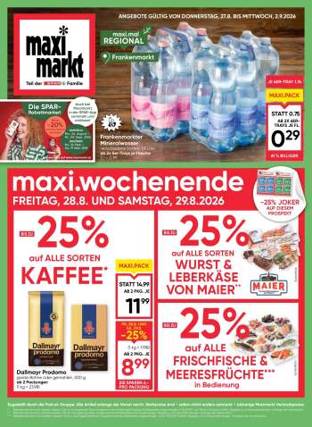 Angebote Maximarkt - 27.8.2026 - 2.9.2026.