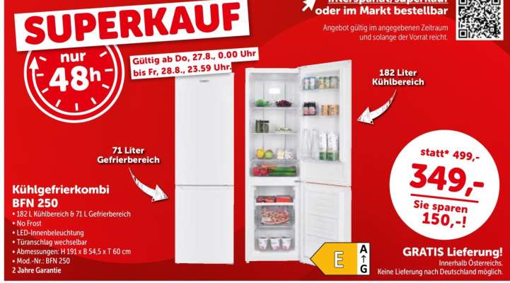 Kühlgefrierkombi BFN 250