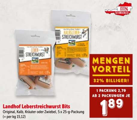 Landhof Leberstreichwurst Bits